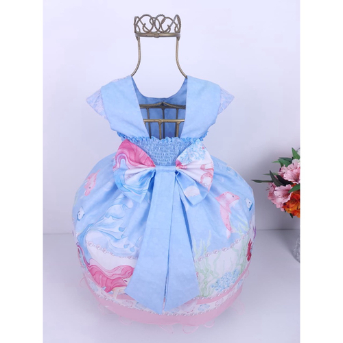 Vestido de Festa Pequena Sereia -vestidos de temas infantil