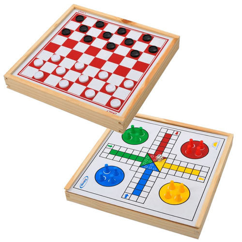 Jogo de Tabuleiro Damas Xalingo com Peças em Plástico - Branco+