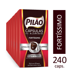 Menor preço em Kit 240 Cápsulas Café Pilão Fortíssimo