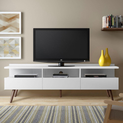 Rack para TV até 65 Polegadas Madesa Londres com Pés Retro - Branco é boa?