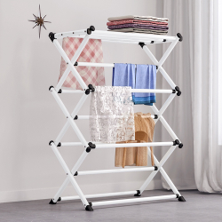 Varal de Chão Roupas Toalhas Dobrável Portátil Vertical em Aço Não Enferruja para Apartamento Moderno Compacto - StaremCasa Menor preço em Varal de Chão Roupas Toalhas Dobrável Portátil Vertical em Aço Não Enferruja para Apartamento Moderno Compacto - StaremCasa