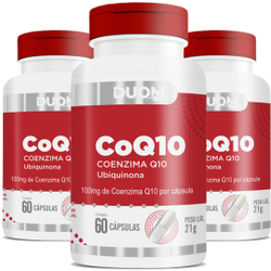 Combo 3 coenzima COQ10 ubiquinona 100MG 60 caps cada - duom Menor preço em Combo 3 coenzima COQ10 ubiquinona 100MG 60 caps cada - duom