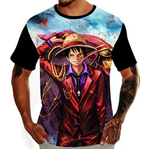 Camiseta One Piece Luffy Camisa Blusa Anime Promoção Roupa em Promoção na  Americanas