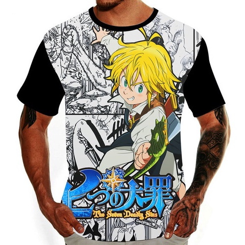 Camiseta Camisa Personalizada Anime Nanatsu No Taizai 20 em Promoção na  Americanas