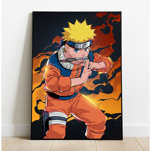 Quadro Decorativo Poster Naruto Uzumaki Desenho Game em Promoção