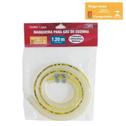 Mangueira de Gas Glp Com Abracadeira Metalica 1,20m Force Line Menor preço em Mangueira de Gas Glp Com Abracadeira Metalica 1,20m Force Line