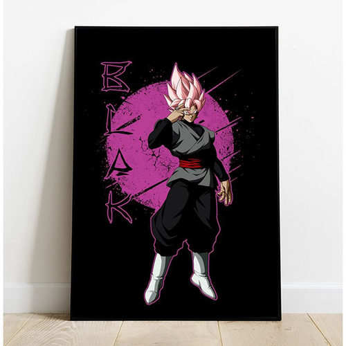 Quadro Decorativo Dragon Ball Freeza Desenho Com Moldura