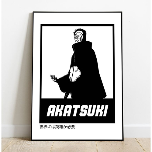 Quadro Anime Naruto Obito Uchiha Akatsuki Mangá 40x60cm