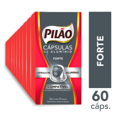 Kit 60 Cápsulas de Café Pilão Forte 10 Menor preço em Kit 60 Cápsulas de Café Pilão Forte 10