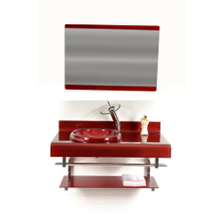 Gabinete de vidro 90CM full curvado duplo inox - vermelho cereja Menor preço em Gabinete de vidro 90CM full curvado duplo inox - vermelho cereja