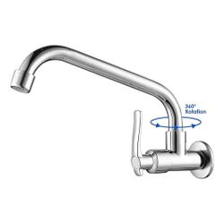 Menor preço em Torneira de Cozinha parede com arejador 1/4 Metal Via Flix