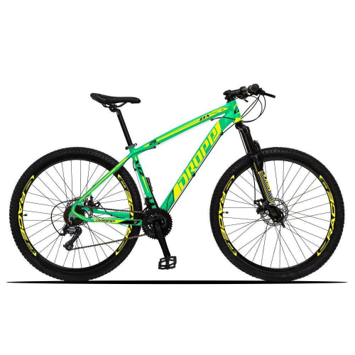 Bicicleta Dropp Z3x Disc H T21 Aro 29 Susp. Dianteira 21 Marchas - Amarelo/azul