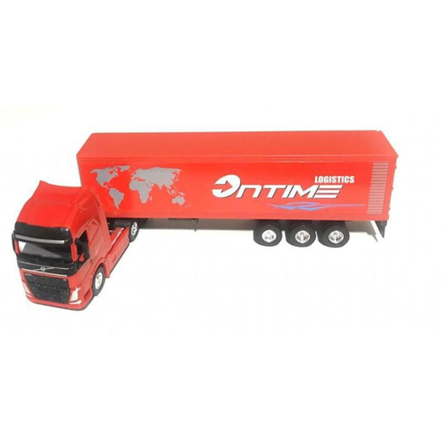 Caminhão Volvo Container Welly 1:64 Vermelho no Shoptime