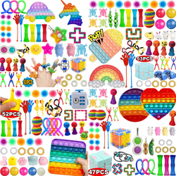 Bubble Rainbow Pop It Fidget Toy Kit 50/52/53/47PCS Brinquedo Sensorial é boa?