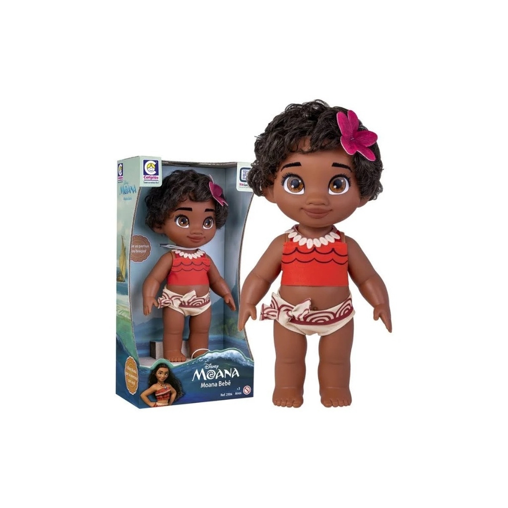 Boneca Princesa Disney Moana Bebê Baby 36 Cm 2504 em Promoção na Americanas