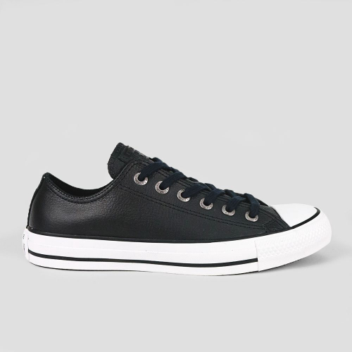 Tênis Converse All Star Preto - Branco Couro em Promoção na Americanas