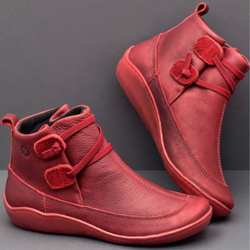 Majito-Retro cor sólida Feminino Pointed Toe Low-top Botas de couro longo cadarço Botas é boa?