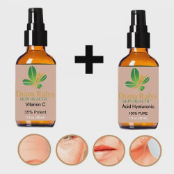 Acido Hialuronico + Vitamina C 30 Ml Alta Potencia - Kit Serum Para o Rosto Anti Idade Antioxidante Menor preço em Acido Hialuronico + Vitamina C 30 Ml Alta Potencia - Kit Serum Para o Rosto Anti Idade Antioxidante