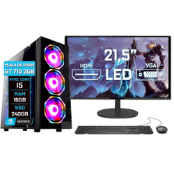 Computador Gamer Fácil Completo Intel Core i5 16GB ssd 240GB GeForce 2GB Monitor 21,5 hdmi LED Menor preço em Computador Gamer Fácil Completo Intel Core i5 16GB ssd 240GB GeForce 2GB Monitor 21,5 hdmi LED