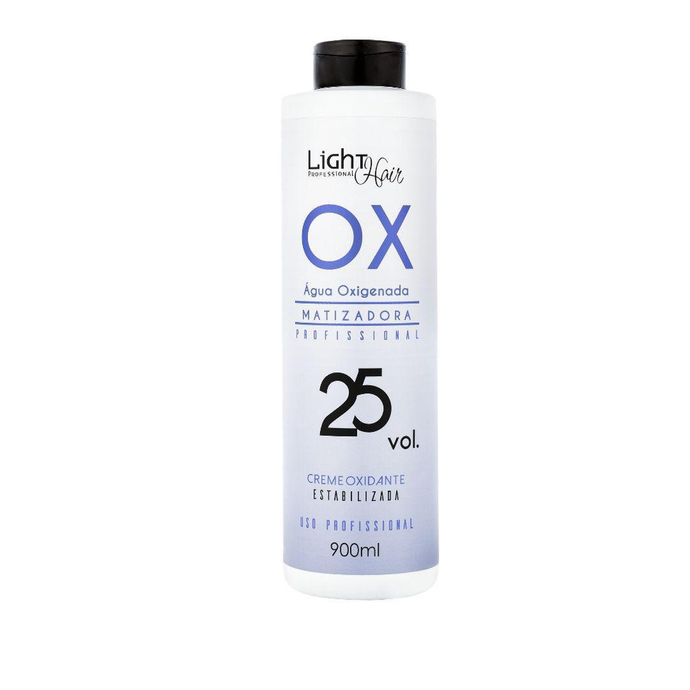 Água Oxigenada Profissional Matizadora 25 Vol 900Ml Light Hair no Shoptime