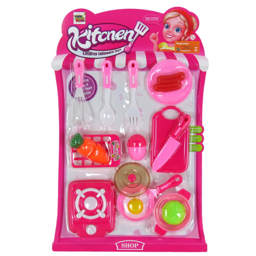 Jogo de Pratos com Talher Brinquedo Cozinha Infantil Acessorios de Comidinha  Menina em Promoção na Americanas