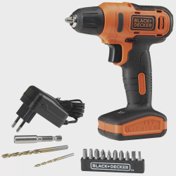 Furadeira Parafusadeira Black + Decker 12v Lithium c/ led e 13 acessórios LD12S 3/8 (10mm) Menor preço em Furadeira Parafusadeira Black + Decker 12v Lithium c/ led e 13 acessórios LD12S 3/8 (10mm)