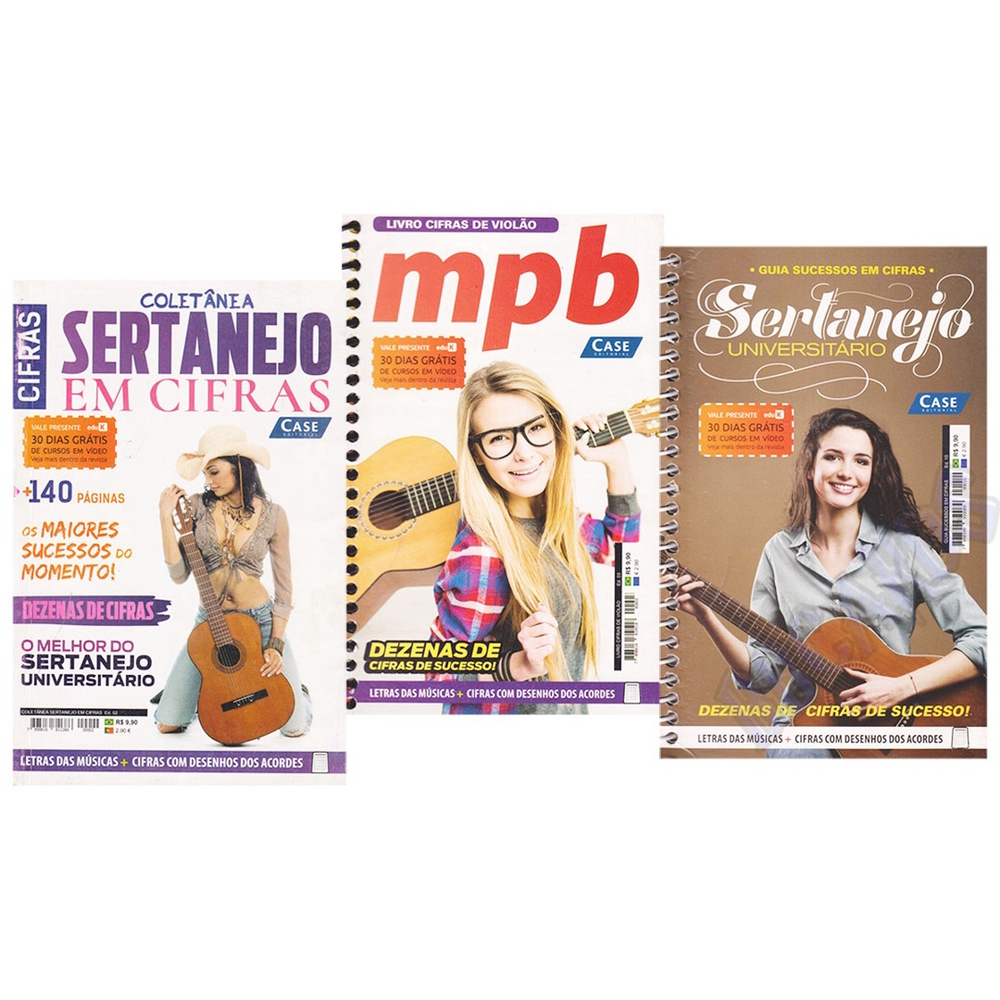 Caderno de Cifras e Tablaturas Violão MPB vol. 1 55 músicas 118 pg -  Academia de Música - Livros de Arte e Fotografia - Magazine Luiza