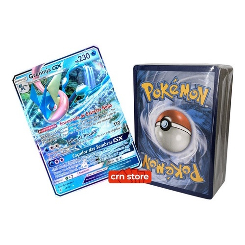 Carta Pokémon Greninja Gx Com Lote De 100 Cartas Originais em