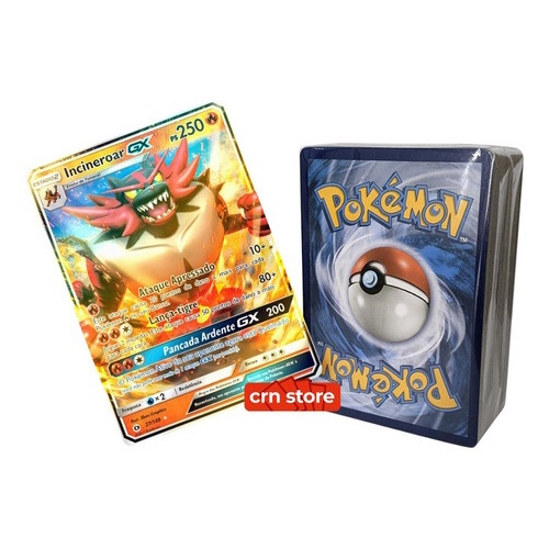 Lote 50 Cartas Pokémon Com Carta Ex Moeda Booster Aleatórias