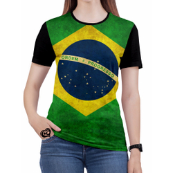 Camiseta Brasil Feminina Bandeira America blusa Menor preço em Camiseta Brasil Feminina Bandeira America blusa