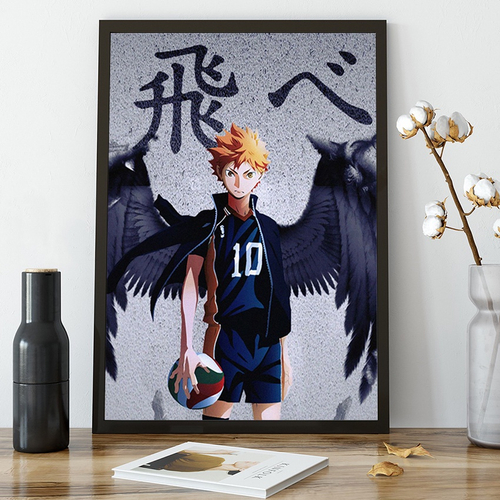 Quadro decorativo Asas Haikyu Anime De volei Arte para sala quarto