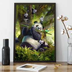 Quadro decorativo Poster Deseno Panda Comendo Bambu Arte para sala quarto Menor preço em Quadro decorativo Poster Deseno Panda Comendo Bambu Arte para sala quarto