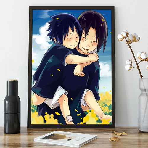 Quadro decorativo Desenho Naruto e Sasuke Anime Arte para sala quarto em  Promoção na Americanas