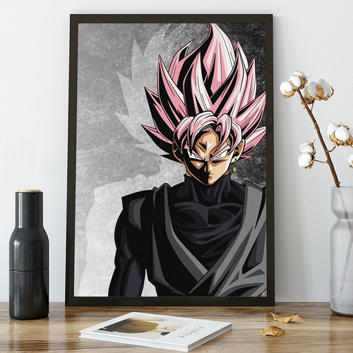 Quadro decorativo emoldurado Goku Super Sayajin Dragon Ball Arte para  quarto sala no Shoptime