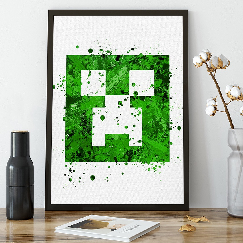 Minecraft Creeper Face Poster