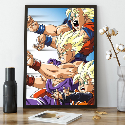 Quadro decorativo Goku e Gohan Dragon Ball Z