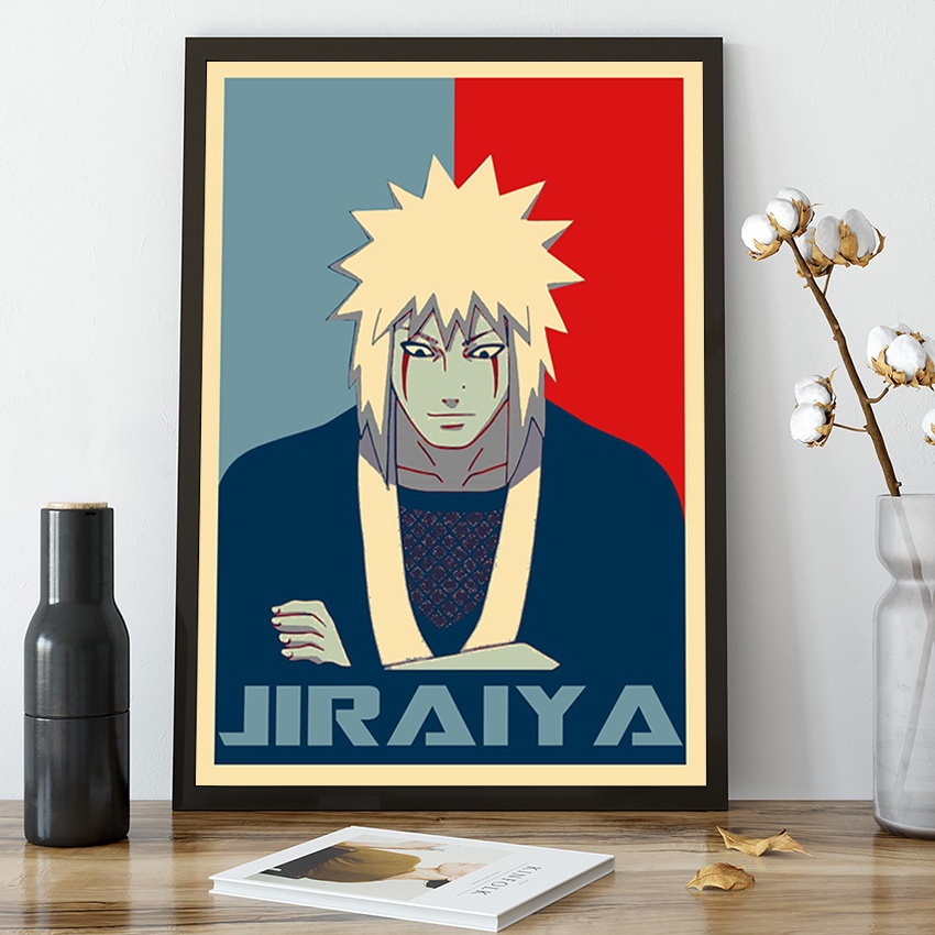 Quadro decorativo Poster Jiraya Naruto Anime Desenho Arte para