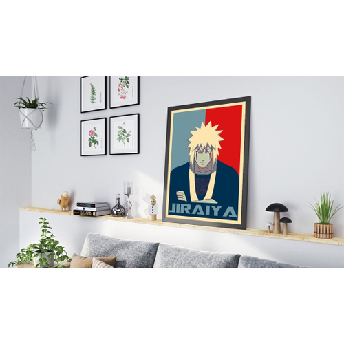 Quadro decorativo Poster Jiraya Naruto Anime Desenho Arte para sala quarto  em Promoção na Americanas