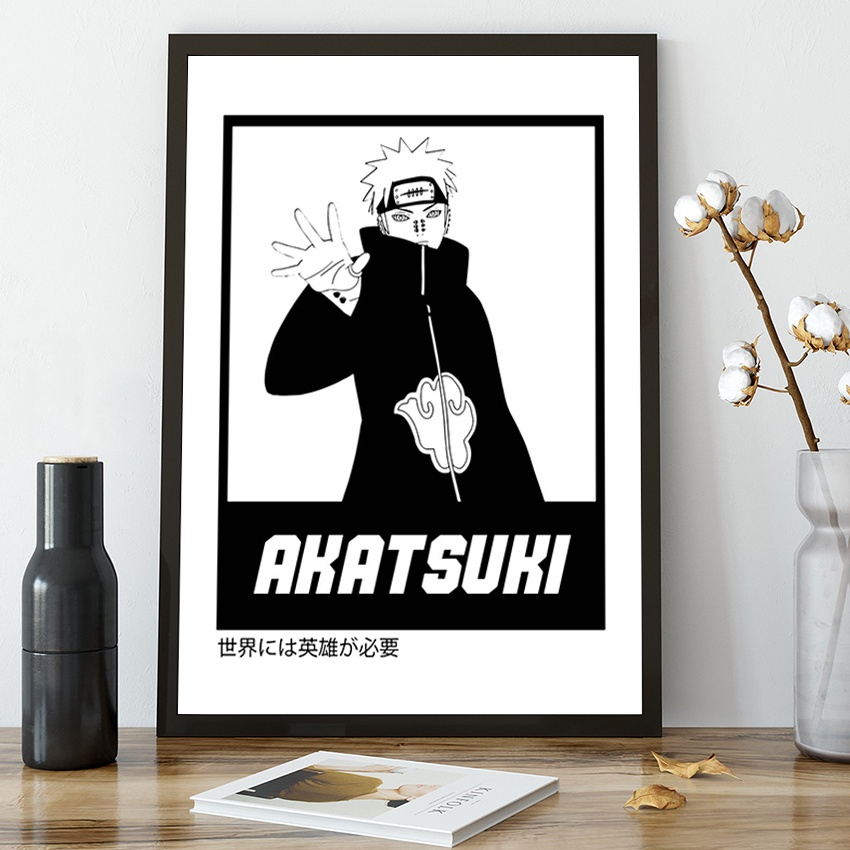 Quadro decorativo Poster Pain Akatsuki Desenho Anime Arte Naruto