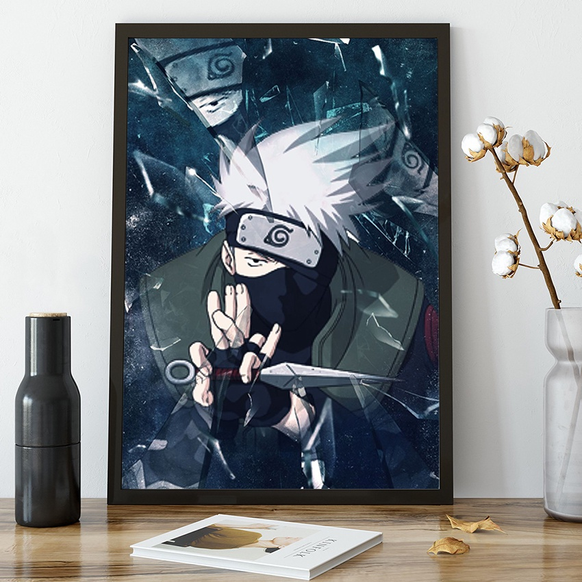 Quadro decorativo Poster Kakashi Anime Naruto Arte Desenho para sala quarto  no Shoptime