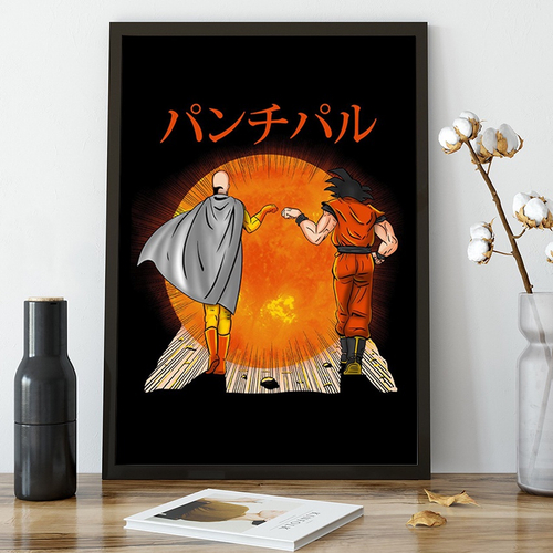 Quadro Decorativo Desenho Dragon Ball Z Goku Salas, desenho do