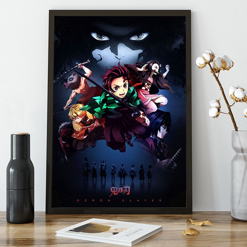 Quadro decoracao anime demon slayer