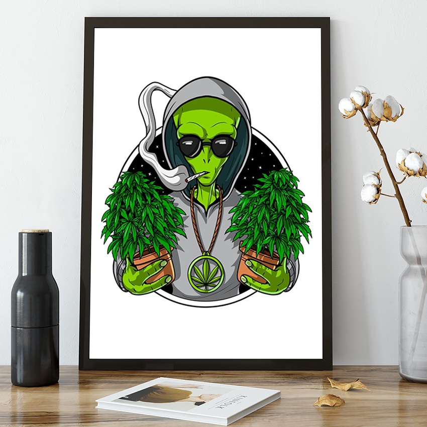 Quadros decorativos Filme Alien desenho retrô em Promoção na Americanas