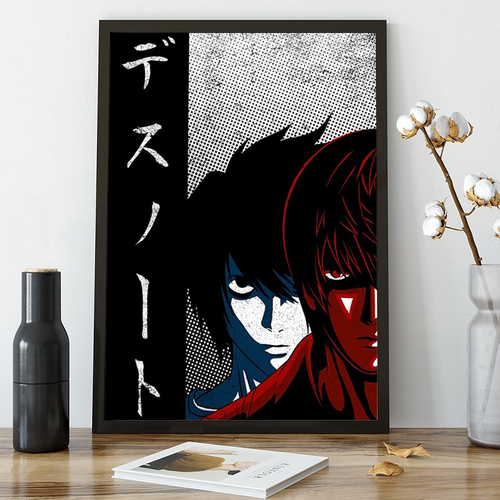 Quadro decorativo poster Death Note personagens em Promoção na Americanas