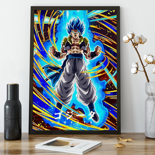 Quadro Decorativo Poster Goku Super Sayajin Dragon Ball Z em