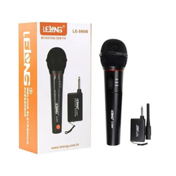 Microfone sem fio Lelong LE-996W Menor preço em Microfone sem fio Lelong LE-996W