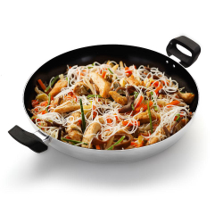 Panela Yakissoba Wok Nº32 Antiaderente Interno com Tampa de Vidro Menor preço em Panela Yakissoba Wok Nº32 Antiaderente Interno com Tampa de Vidro