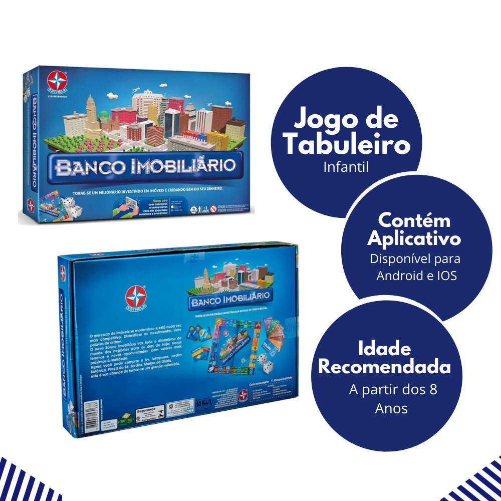 Banco Imobiliário Jogo Tabuleiro Tradicional em Promoção na Americanas