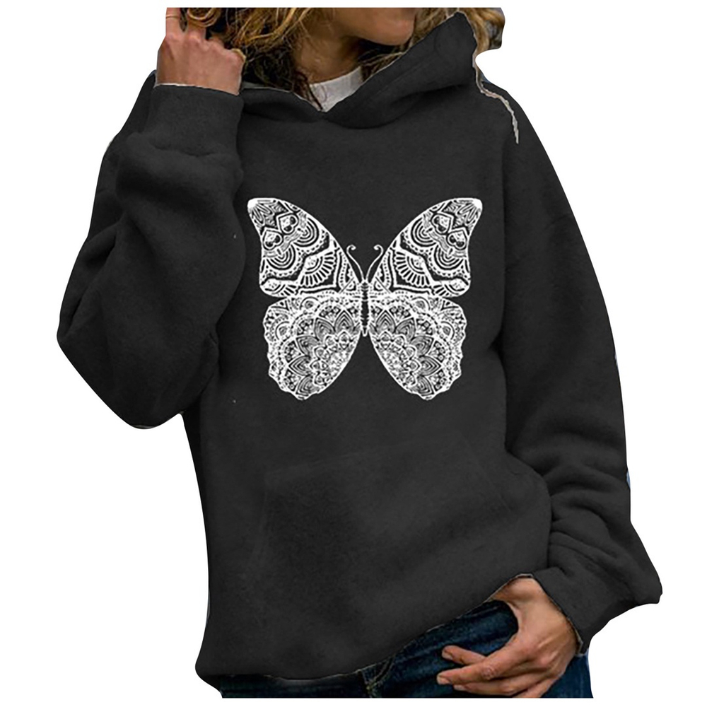 butterfly moletom com capuz women's