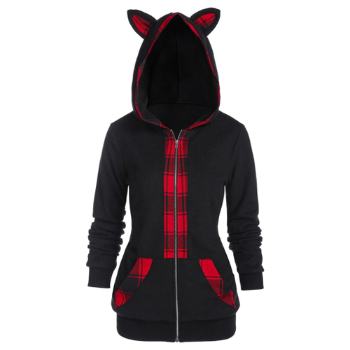 plus size animal moletom com capuzs with ears